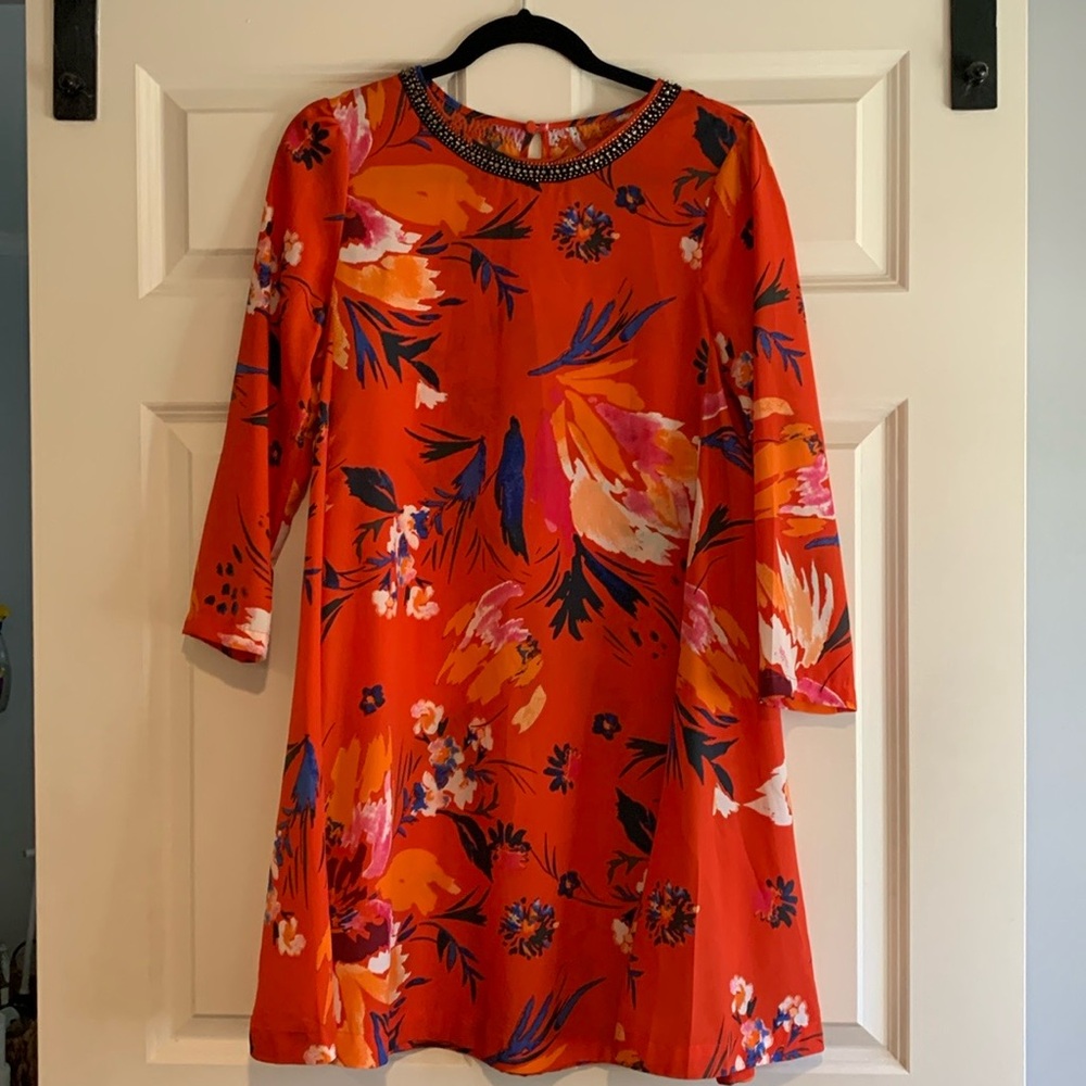 Painted peony dress